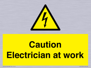 Caution Electrician at work